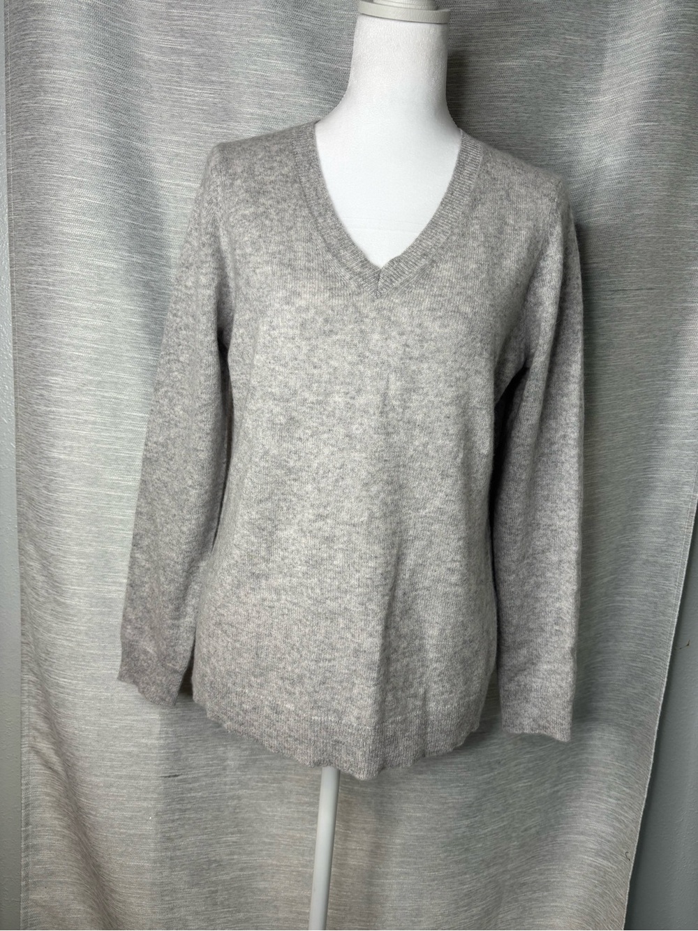 Charter Club Heather Gray V-Neck Sweater